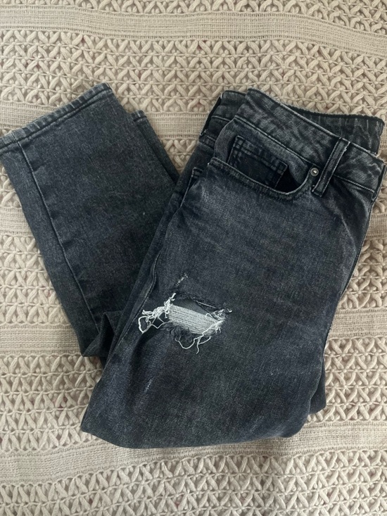 Old Navy Denim - Old Navy Washed Black High Rise O.G. Straight Women's Jeans